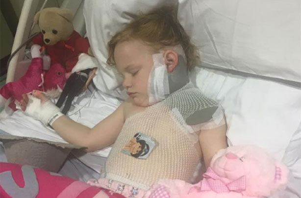 Four year-old hit by firework