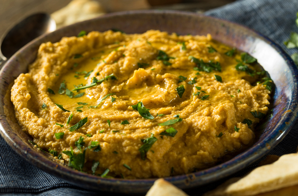 Smoky squash and Stilton dip