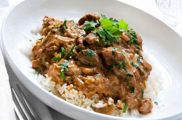 Ed Baines' original beef stroganoff