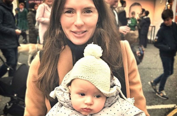 Jools Oliver and baby River