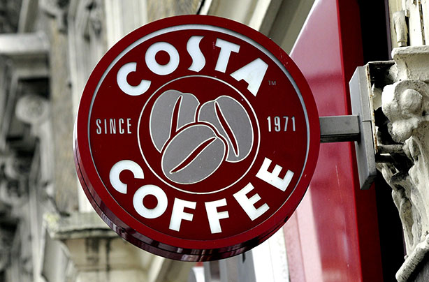 Costa coffee logo sign
