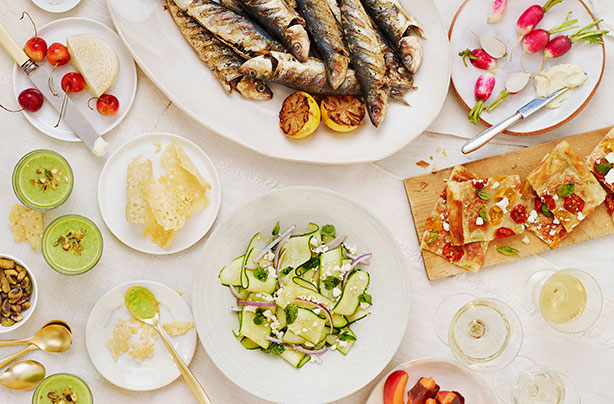 Healthy eating, fish, summer food, courgette, 5:5:5 diet