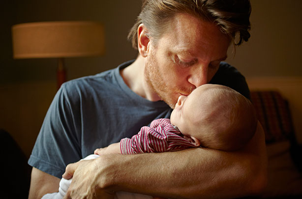 Holding your newborn baby