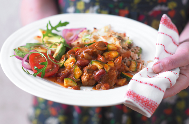 Slow cooker veggie chilli