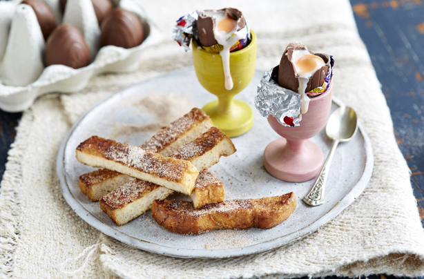Creme egg and french toast soldiers Creme egg and french toast soldiers