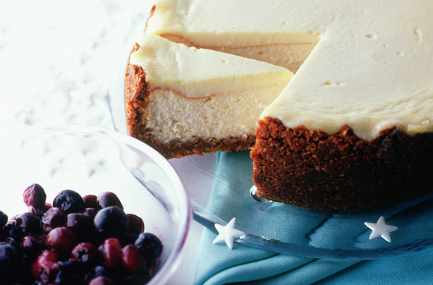 Baked vanilla New York cheesecake