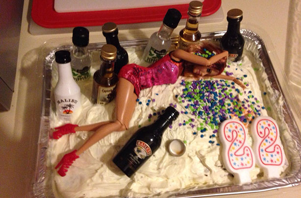 Drunk Barbie Birthday Cake Images Drunk Barbie Birthday Cake Images