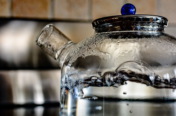 boiling water