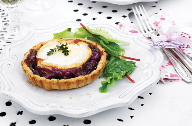 goats cheese and onion tarts