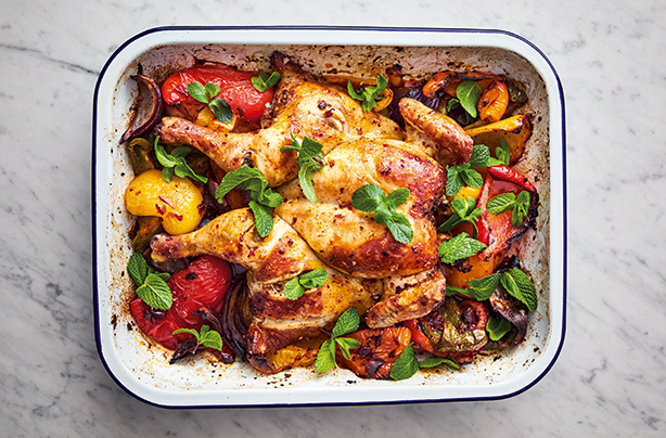 Jamie Oliver's 5 ingredient harissa chicken traybake recipe - goodtoknow