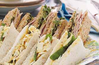 Ham and Tewkesbury butter sandwiches recipe - goodtoknow